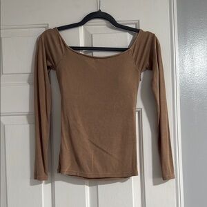 Tan Long Sleeve Top